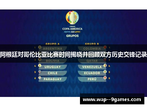 阿根廷对哥伦比亚比赛时间揭晓并回顾双方历史交锋记录