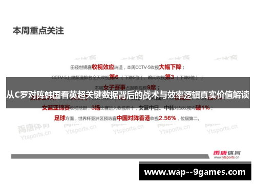 从C罗对阵韩国看英超关键数据背后的战术与效率逻辑真实价值解读